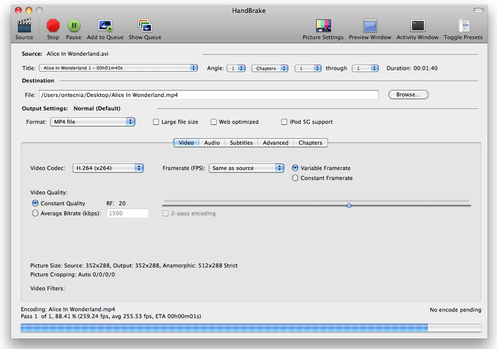handbrake for mac import chapters from video_ts to mp4